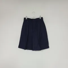 90's ポロラルフローレン 正規品 レディース ウール 100% ピンタック バミューダ ショーツ ネイビー 66