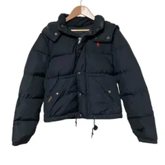 良品 POLO RALPH LAUREN ポロラルフローレン フード付 ダウンジャケット サイズS ブラック レディース 古着 中古 USED