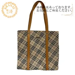 BURBERRY バーバリー ノバチェック キャンバス トートバッグ ベージュ レディース