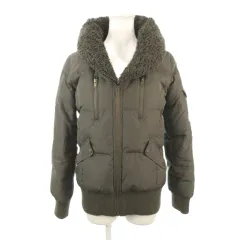 ミッシュマッシュ MISCH MASCH ダウンジャケット M 緑 グリーン ボア襟 長袖 リブ裾 /AH30 ■ECC002