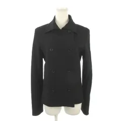 セオリー Theory Pコート ピーコート 2 黒 ブラック 無地 ダブルブレスト 長袖 /AH26 ■ECC002