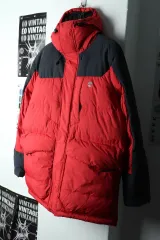 (L-XL) Timberland ティンバーランド ダウン アウター ジャケット グースダウン レッド オールドスクール -15EBC