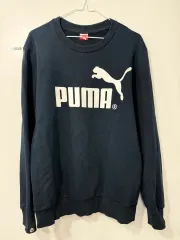 プーマ ブラック ロゴ スウェットTシャツ (中古)