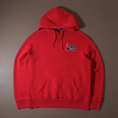 POLO ポロ ラルフローレン レッド 起毛 フードTシャツ