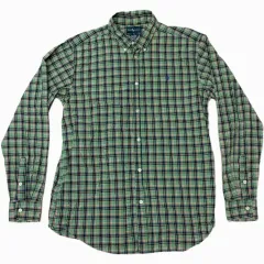 日本 ポロ ラルフローレン グリーン CHECK ネイビー ロゴ POINT シャツ