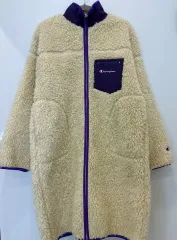 チャンピオン アイボリー ボア フリース ロング アウター レディース L/55 66