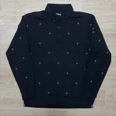 Titleist(タイトリスト) ブラック ロゴ パータン 長袖 ポロTシャツ