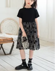 チュール ワンピース キッズ ドレス ボリューム 膝丈 子供 女の子 結婚式 ドレス ピアノ発表会 フォーマル 卒業式 キッズ