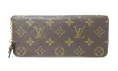 LOUIS VUITTON/ルイ ヴィトン　モノグラム ポルトフォイユ クレマンス M64201 フラワーモチーフプル　ジップアラウンド長財布　【中古】
