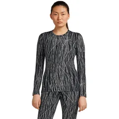 アイスブレーカー レディース トップス Tシャツ 長袖 Icebreaker Merino 260 Tech Vertex LongSleeve Crewe GRX1 Womens BlackSnowのサムネイル
