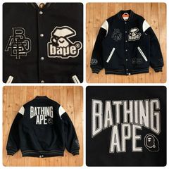 A BATHING APE スタジャン ブラック ホワイト S 美品 y2k - メルカリ