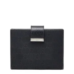 グッチ GGキャンバス - 手帳 手帳カバー 115240 ブラック キャンバス レザー レディース GUCCI【1-0259298】