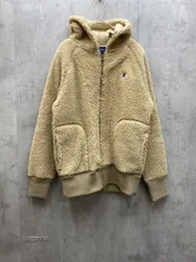 GYMPHLEX ジムフレックス ボア パーカー フード付き ジャケット size14/キャメル ◆■レディース