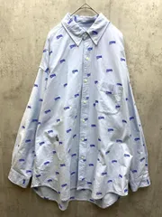 NAUTICA ノーティカ 総柄 長袖 TOO BIG SHIRT シャツ sizeXXL/青系 ■◇メンズ