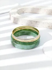 ジュエリー レディース ブレスレット セット 6個 女性用エレガントアクリルレジン&メタルバングルブレスレットセット(ランダムカラー&パターン)