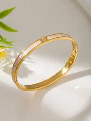 ジュエリー レディース ブレスレット ステンレス鋼 カラフル立方ジルコニア 防水 ラグジュアリーバングル オープンブレスレット 18金メッキ ファッションジュエリー レディース