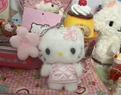 マスコットキルト ハローキティ 花 ぬいぐるみ ギャル 限定モデル レトロ マスコット ストラップ キーホルダー