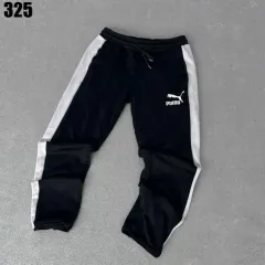 PUMA プーマ ブラック/白トラック ズボン