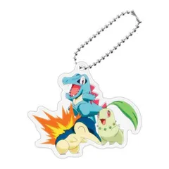 【チコリータ＆ヒノアラシ＆ワニノコ】ポケットモンスター 旅立ちの3匹アクリルスイング