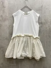 ADAM ET ROPE' アダムエロペ ノースリーブ ドッキング ワンピース sizeF/白 ■◆レディース