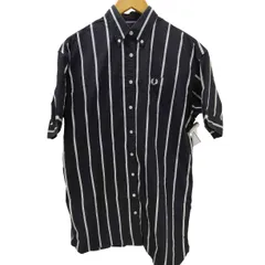 フレッドペリー FRED PERRY STRIPED BUTTON DOWN SHIRT DRESS レディース UK：10 