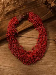 ジュエリー レディース ネックレス ハンドメイドビーズネックレス、ボヘミアンスタイル マルチレイヤー ビーズネックレス、ヨーロッパとアメリカで人気