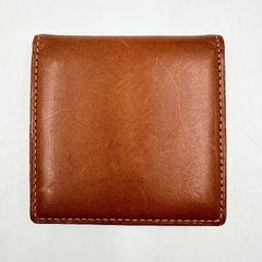万双 ミニ 財布 カード入れ 小銭入れ無し ブライドルレザー キャメル