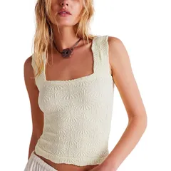 フリーピープル レディース トップス タンクトップ Free People Love Letter Cami Womens Ivory アイボリーのサムネイル