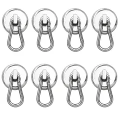 【8個セット】 マグネットフック 超強力 磁石付き 直径25MM 垂直耐荷重20KG 金属製 防腐食 防水 オフィス/業務/浴室/室外/玄関/倉庫/壁掛け　美品　おすすめ