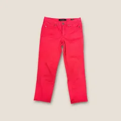 P030 Calvin Klein カルバン・クライン コットン レッド スキニー パンツ