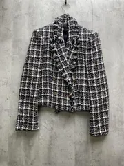 ZARA ザラ ツイード ジャケット sizeS/黒 ◇■レディース