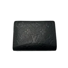 ★ ルイヴィトン LOUIS VUITTON 二つ折り財布 ポルトフォイユクレア M80151 モノグラムアンプラント ブラック レディース