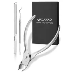 【クセになる切れ心地】Dakko 爪切り ニッパー 滑り止めグリップ 高硬度ステンレス 爪やすり ゾンデ付き【3点セット】 0