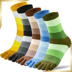 【新品】 [ETARLOS] 靴下 メンズ 五本指ソックス 吸汗 抗菌 消臭 綿 通気性 男性作業用 スポーツ 登山 紳士用 くつした メンズ 水虫対策 5足セット (C 5足セット) 1