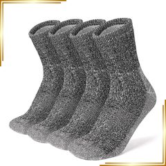 【新品】 [HASOME] 靴下 メンズ ウール 厚手 冬用 【極暖・極厚手・毛玉出来にくい】 ウールソックス 登山用靴下 防寒 温かい靴下 裏起毛 吸汗 消臭 室内 アウトドア スキー 登山 キャンプ スポーツソックス 2足セット (XL(27~29cm 1