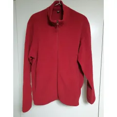 UNIQLO レッド Lサイズ レディース 66-77サイズ フリースジャケット