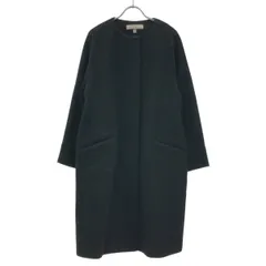 Dressterior ドレステリア ノーカラージップアップウールコート 085-97074 ブラック 38のサムネイル