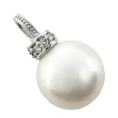 美品 ノーブランド  ペンダントトップ K18ホワイトゴールド/パール シルバー レディース 真珠【中古】【送料無料】