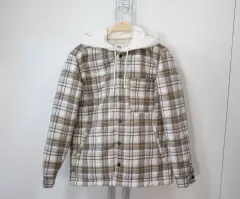 W-3679/ザラ 正規品 メンズ フード CHECK ジャケット M