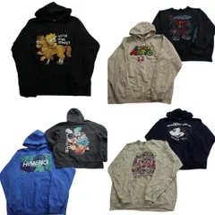 古着卸 まとめ売り キャラクター スウェット 7枚セット (メンズ L /XL ) ドラゴンボール ディズニー マリオ シンプソンズ 中古 古着 NE1727