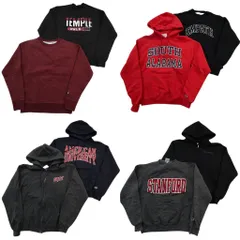 古着卸 まとめ売り チャンピオン Champion スウェット 8枚セット (メンズ S ) フーディー カレッジ風 ジップパーカー 中古 古着 NE1804