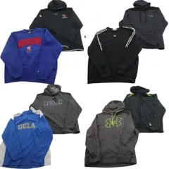 古着卸 まとめ売り スポーツブランドMIX スウェット 8枚セット (メンズ XL ) アディダス リーボック アンダーアーマー 中古 古着 NE1837