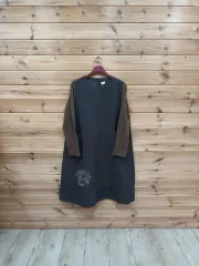 バイカラー ロング ONE PIECE 花柄 POINT