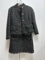 (新品)(破格)ツイード セットアップ セット (ジャケット+ONE PIECE) 55 sサイズ