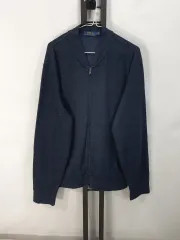 ポロ ラルフローレン ブルゾン ニット ジップアップ セーター ブルゾン ジャケット ネイビー L
