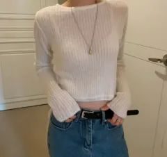 モヘアシャーリングニット