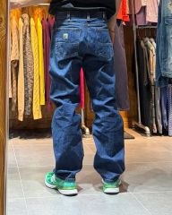 33in CARHARTT カーハート ポケット ボックスロゴ リラックスドフィット インディゴ デニムパンツ