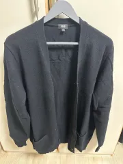 UNIQLO ユニクロ ラムウール カーディガン ブラック 2XL