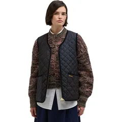 バブアー レディース トップス ベスト ジレ Barbour Heslerton Gilet Womens Dark NavyBlackDress Tartan ブラックのサムネイル