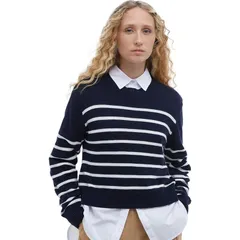 バブアー レディース アウター ニット・セーター ニット Barbour Emery Knitted Jumper Womens NavyCloud ネイビーのサムネイル